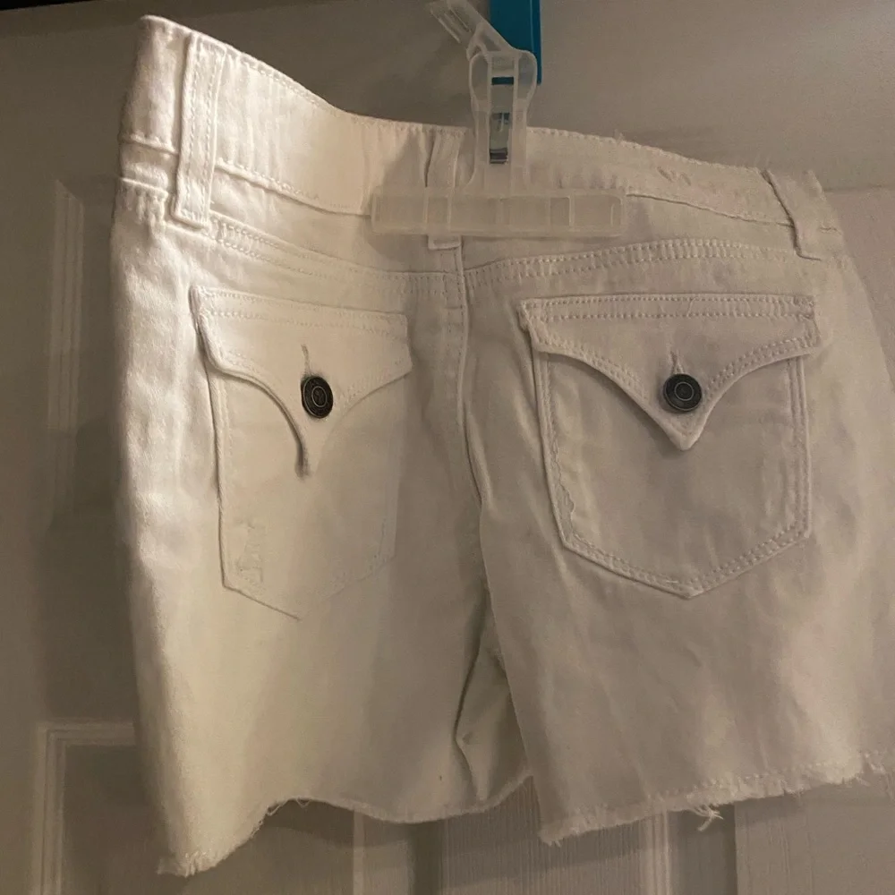Girls White Jean Shorts - Picture 2 of 4
